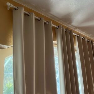 COPY - 4 panels-Wheat colored blackout window curtains